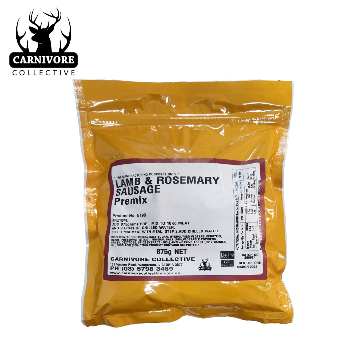 Carnivore Collective 875gms Lamb & Rosemary Sausage Seasoning - Gluten Free
